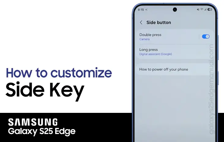 set up side key on galaxy s25 edge